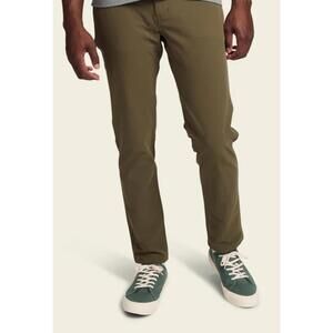 Howler Bros Pants Mens 30x32 Frontside Tech Stretch Pants Olive Green